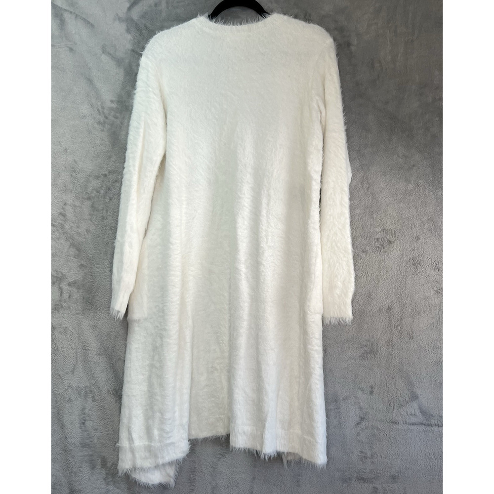 Anthroplogie Bella Dahl oversized Fuzzy Longline Cardigan Sweater Sz M Pockets - Picture 3 of 12